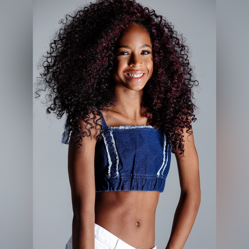 Zara | Denim Crop Top | XS